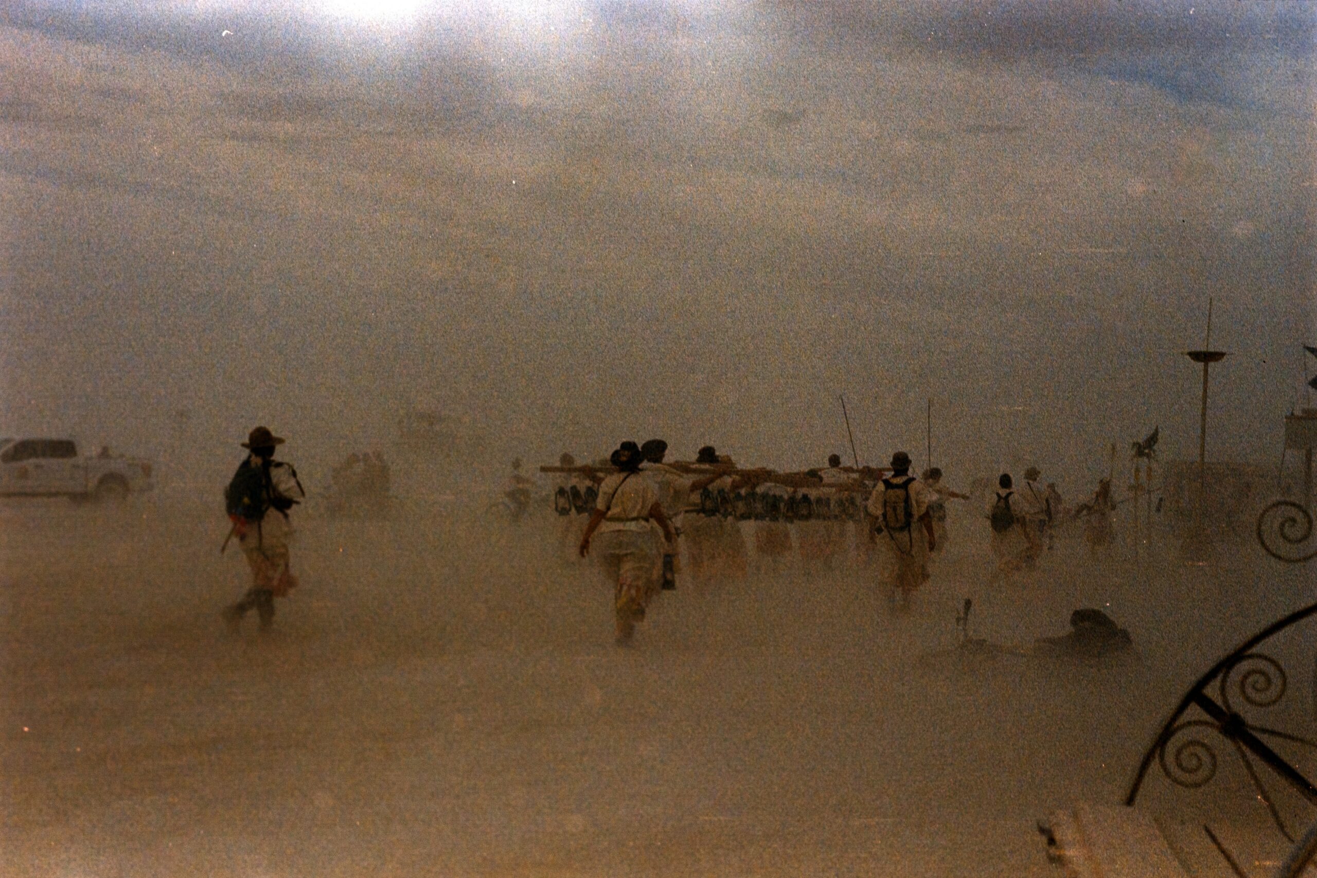 An action-packed scene showing an ALGS squad strategizing behind cover