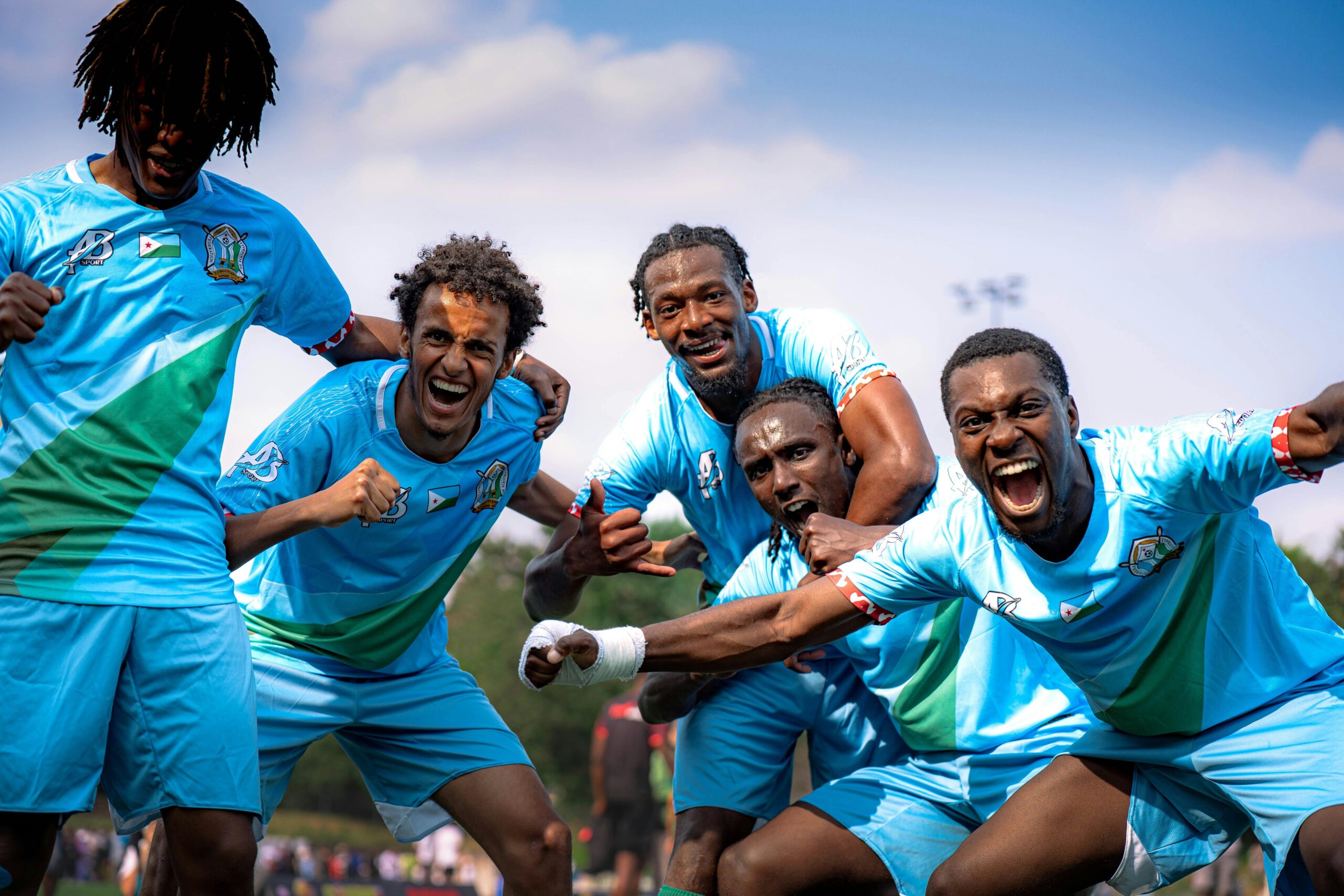 Top ALGS team celebrating after winning championship trophy